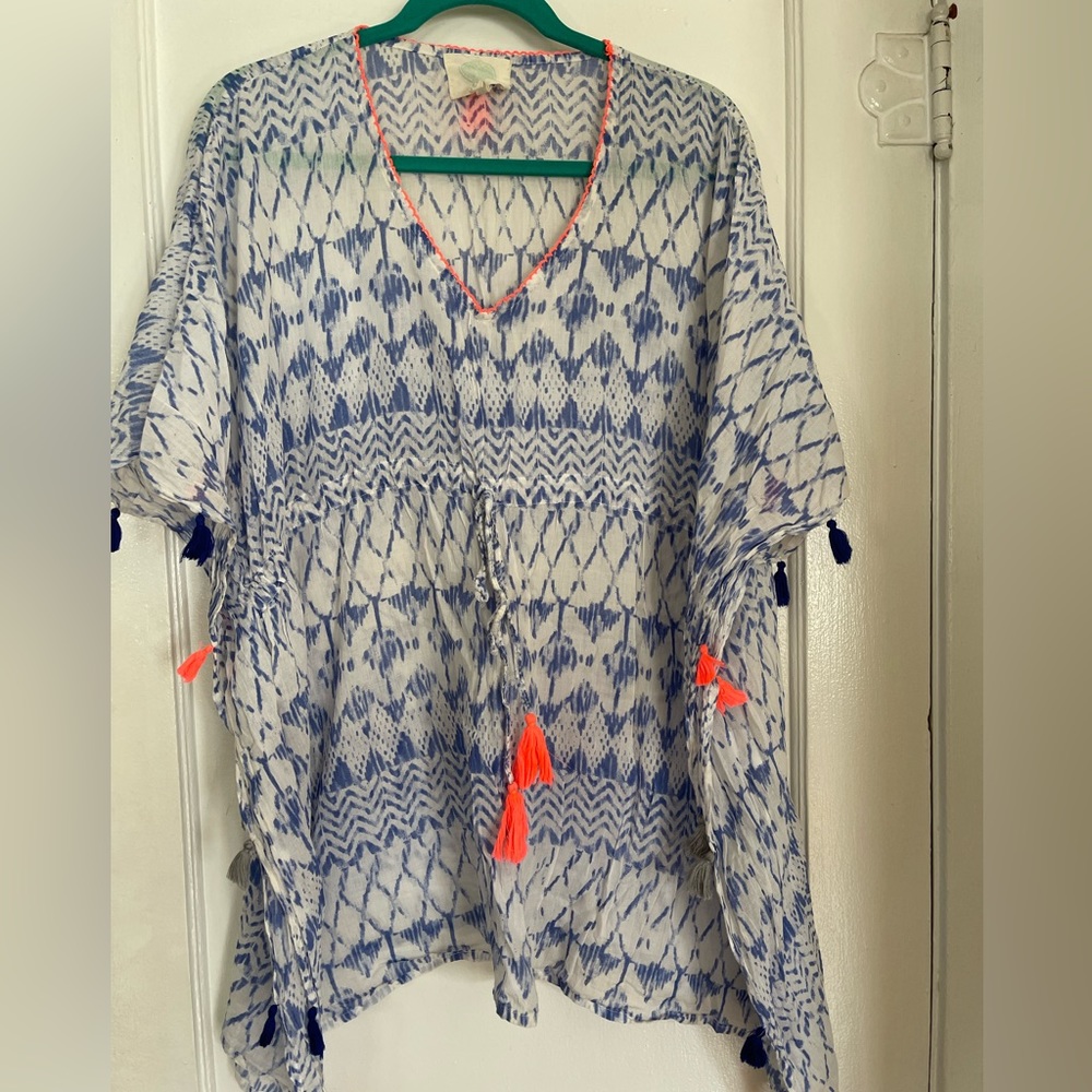 Z & L Europe Beach Coverup with Tassles